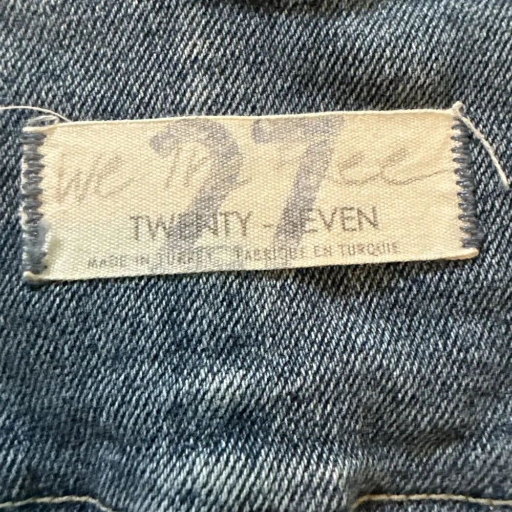 We The Free Denim Mini Skirt Front Zip Closure Womens Size 27 Free People